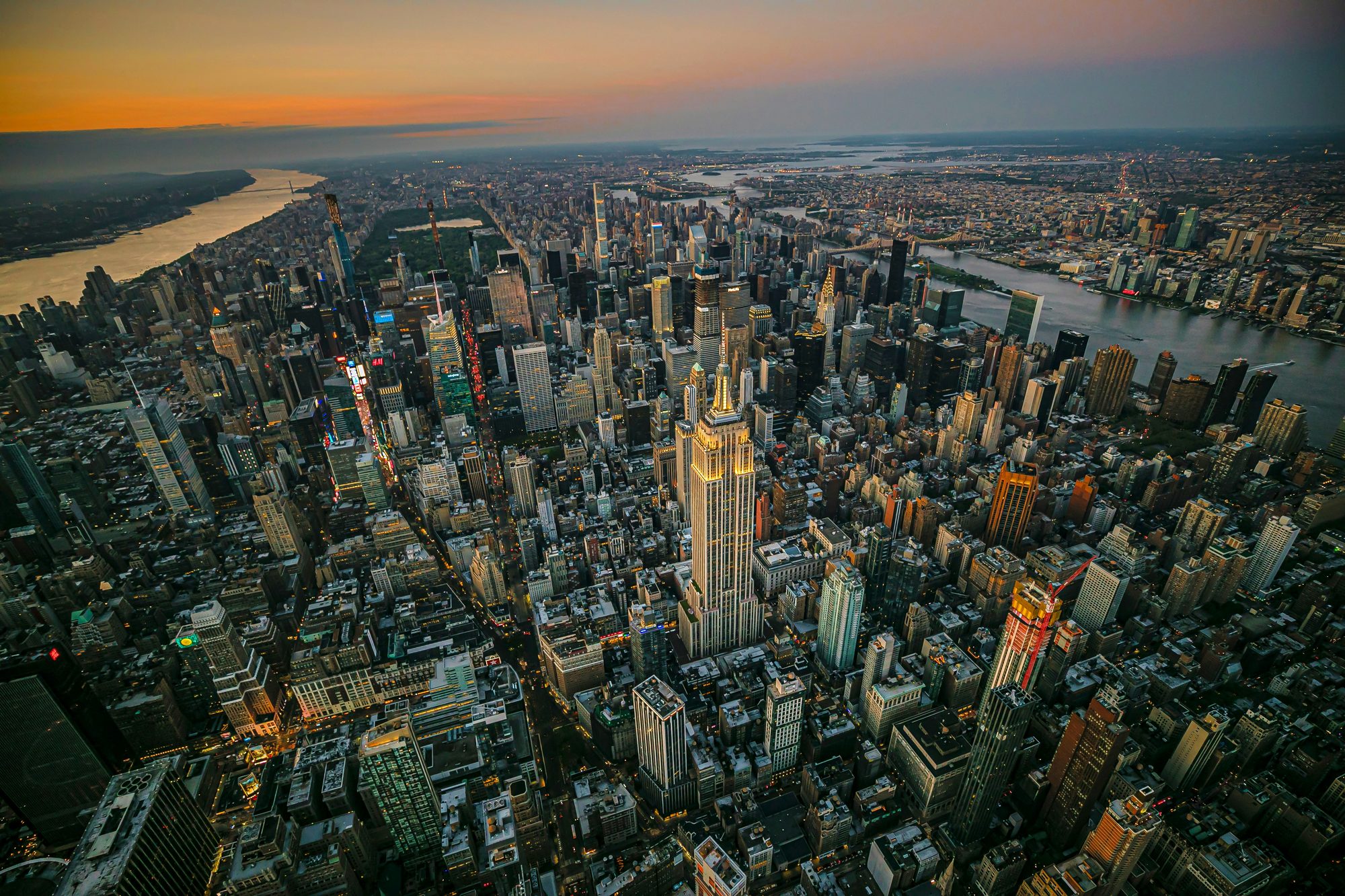 Manhattan skyline seen from above